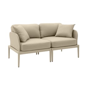 TOV Furniture Kapri Taupe Outdoor Loveseat