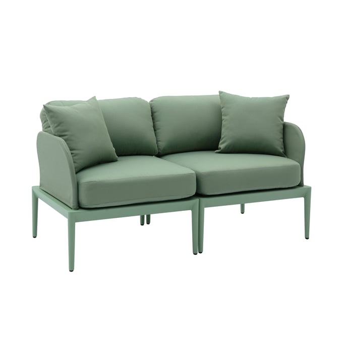 TOV Furniture Kapri Moss Green Outdoor Loveseat TOV-O68900-LO