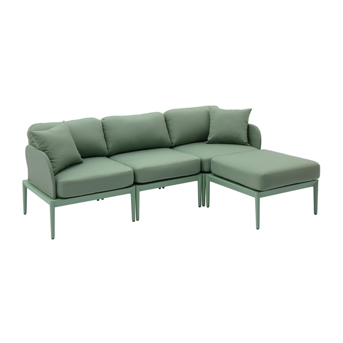 TOV Furniture Kapri Moss Green Outdoor Sectional TOV-O68900-SEC