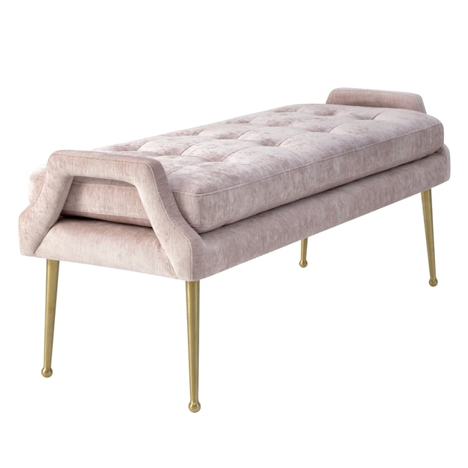 TOV Furniture Eileen Pink Blush Bench TOV-OC119