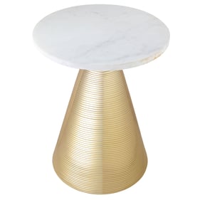 TOV Furniture Tempo White Gold Side Table