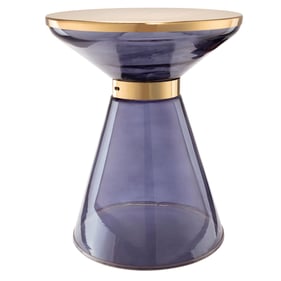 TOV Furniture Coral Blue Gold Side Table