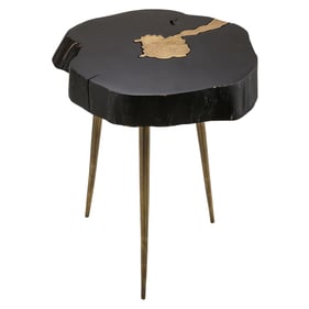 TOV Furniture Timber Black Side Table