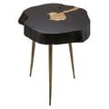 Timber Black and Brass Side Table