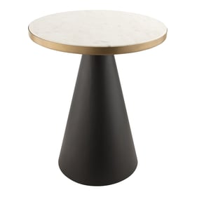 TOV Furniture Richard White Black Side Table