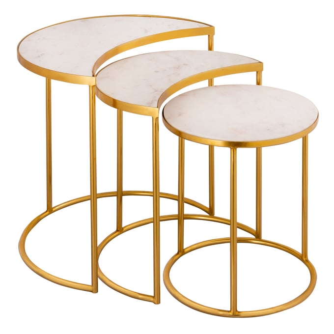 TOV Furniture Crescent Gold Nesting Tables TOV-OC18310