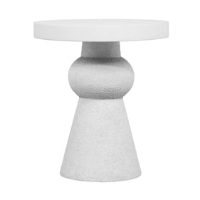 TOV Furniture Lupita White Side Table