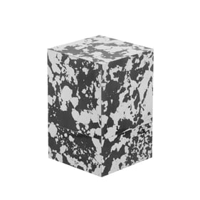 TOV Furniture Camryn Black And White Spotted Resin Side Table