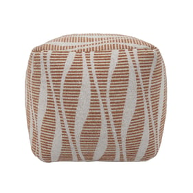 TOV Furniture Ember Cream Natural Woven Pouf