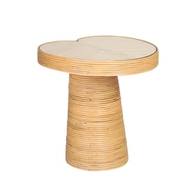 TOV Furniture Felicia Natural Tall Lilypad Side Table