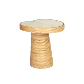 TOV Furniture Felicia Natural Short Lilypad Side Table