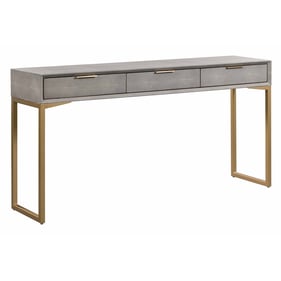 TOV Furniture Pesce Grey Shagreen Console Table