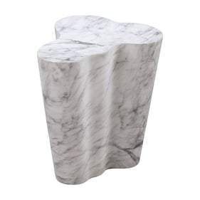 TOV Furniture Slab White Tall Side Table