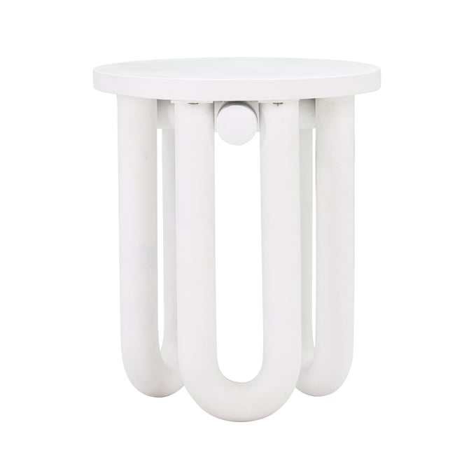 TOV Furniture Tildy White Concrete Side Table TOV-OC44176