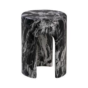 TOV Furniture Marisol Black Concrete Side Table