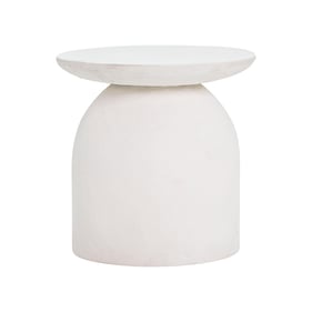 TOV Furniture Aloe White Concrete Side Table