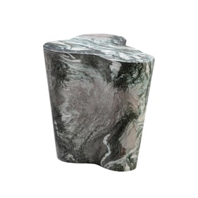 TOV Furniture Slab Grey Faux Marble Tall Side Table