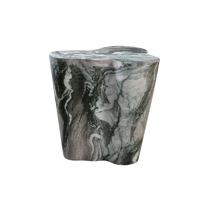 TOV Furniture Slab Grey Faux Marble Short Side Table TOV-OC54213