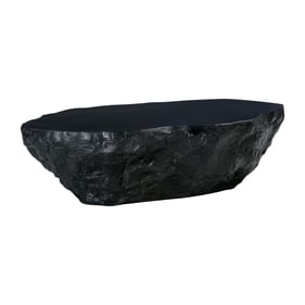 TOV Furniture Crag Black Concrete Coffee Table