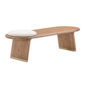 TOV Furniture Samantha Cognac Acacia Bench