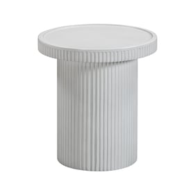 TOV Furniture Darcy White Concrete Side Table