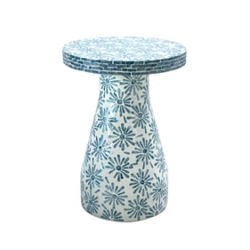 TOV Furniture Halio Blue Shell Side Table