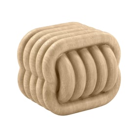 TOV Furniture Love Knot Travertine Accent Stool