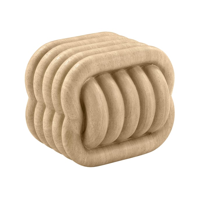 TOV Furniture Love Knot Travertine Accent Stool TOV-OC54334