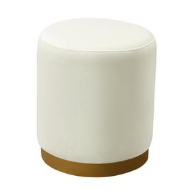 TOV Furniture Opal Cream Gold Base Ottoman