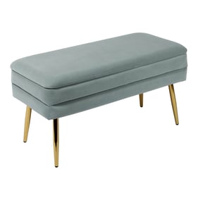 TOV Furniture Ziva Sea Blue Storage Bench