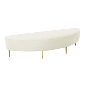 TOV Furniture Bianca Cream Gold Velvet King Bench