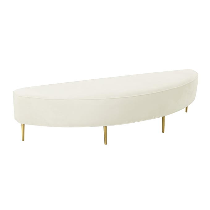 TOV Furniture Bianca Cream Gold Velvet King Bench TOV-OC68354