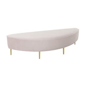 TOV Furniture Bianca Blush Gold Velvet Full Bench