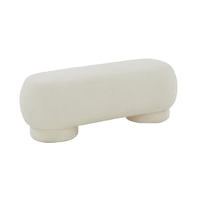 TOV Furniture Mara Cream Ottoman