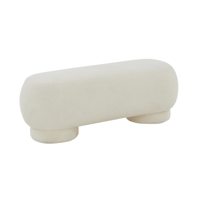 TOV Furniture Mara Cream Ottoman TOV-OC68538