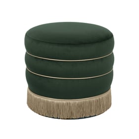 TOV Furniture Lakka Green Velvet Ottoman