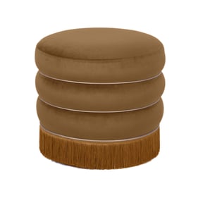 TOV Furniture Lakka Brown Velvet Ottoman