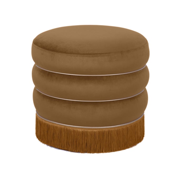 TOV Furniture Lakka Brown Velvet Ottoman TOV-OC68565