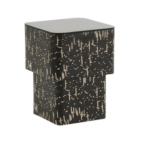 TOV Furniture Faye Black Glass Side Table