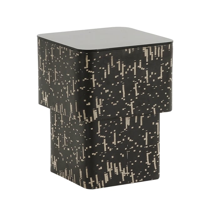 TOV Furniture Faye Black Glass Side Table TOV-OC68587