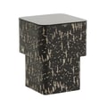 Faye Black Glass Side Table