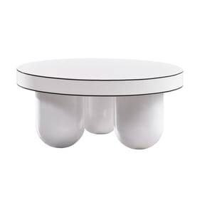 TOV Furniture Jasper White Glossy Coffee Table