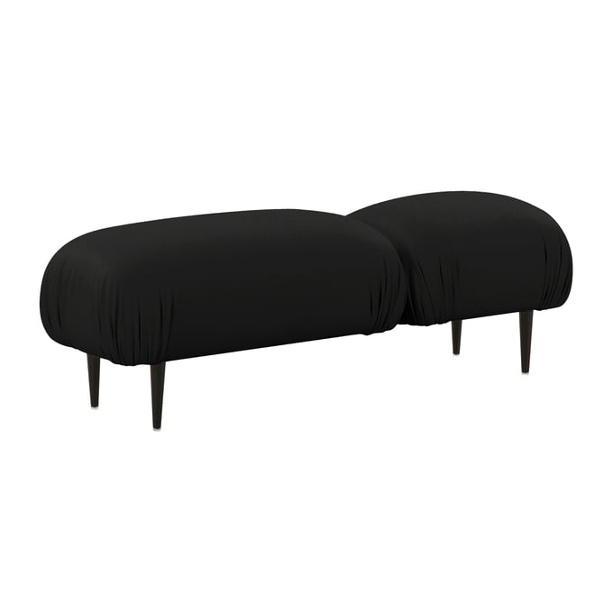 TOV Furniture Adalynn Black Vegan Leather Bench TOV-OC68631