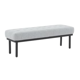 TOV Furniture Olivia Grey Boucle Bench