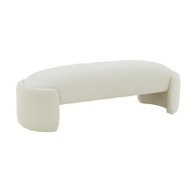 TOV Furniture Toledo Cream Velvet Bench