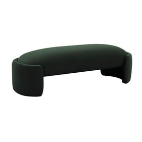 TOV Furniture Toledo Forest Green Velvet Bench