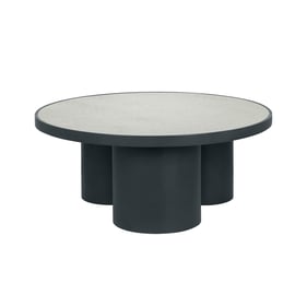 TOV Furniture Nautilus Antique Silver Dark Grey Coffee Table