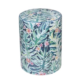 TOV Furniture Taurus Garden Print Ceramic Stool