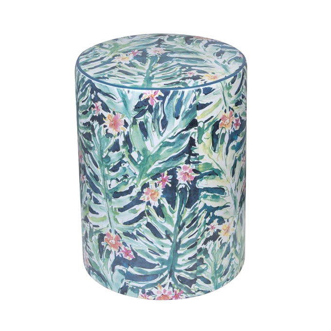 TOV Furniture Taurus Garden Print Ceramic Stool TOV-OC68774