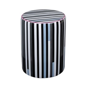 TOV Furniture Taurus Black White Ceramic Stool